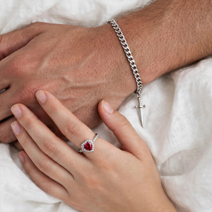Pulsera de espada y Anillo de corazón